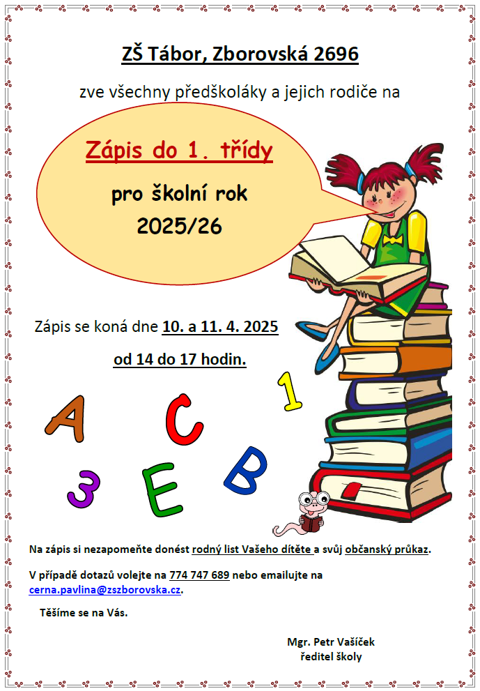 Zápis do 1.třídy 2025/26
